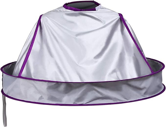 minkissy 理发披风可折叠雨伞形状防水理发披肩发饰*染色披肩适合家用